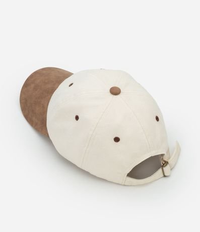 Gorra Ala Curva en Sarga y PU Bicolor 2