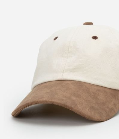 Gorra Ala Curva en Sarga y PU Bicolor 4