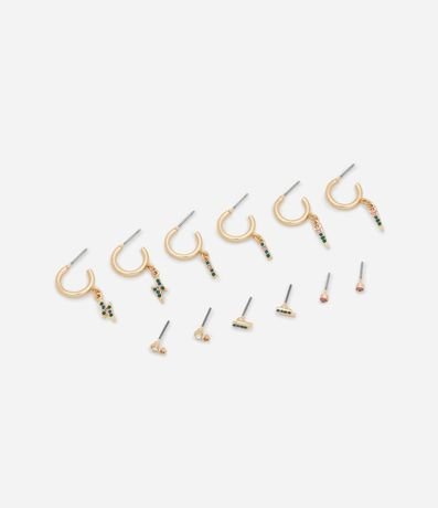 Kit 06 Caravanas Aro y Punto de Luz