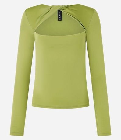 Blusa en Microfibra con Torcido en el Cuello y Recorte Cutout 4