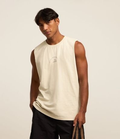 Musculosa Comfort en Algodón con Estampa Lettering