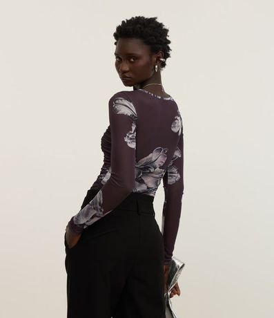 Body en Tul con Estampa de Flores