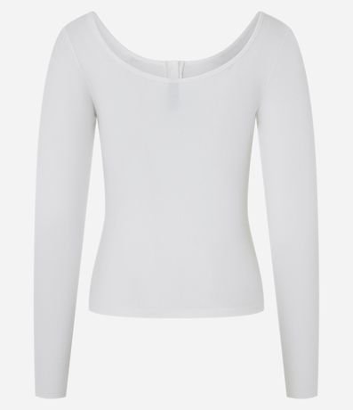 Blusa en Rib con Escote U y Botones 6