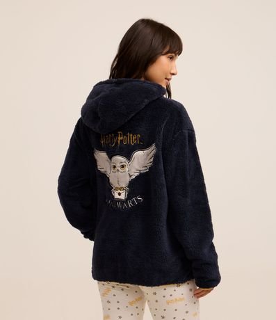 Bata de Baño corto en Fleece con Cremallera y capucha con Búho Harry Potter 3