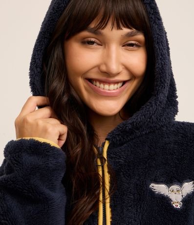 Bata de Baño corto en Fleece con Cremallera y capucha con Búho Harry Potter 4