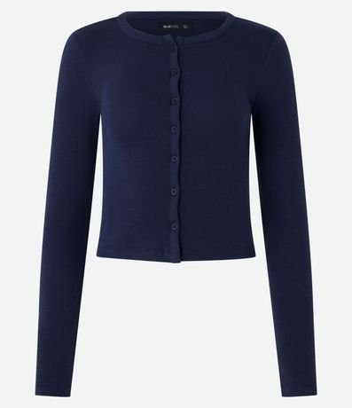 Blusa Cardigan en Rib con Botones Delanteros 4