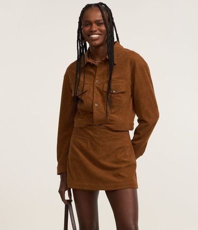 Short Pollera Corto en Terciopelo Pana 2