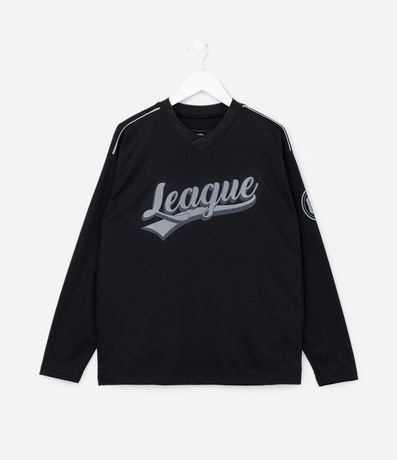 Remera Infantil con Estampa Delantera y Trasera League - Talle 5 a 14 años