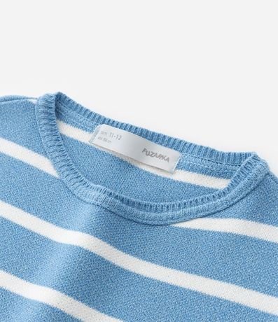 Blusa Infantil en Punto con Rayas - Talle 5 a 14 años 4