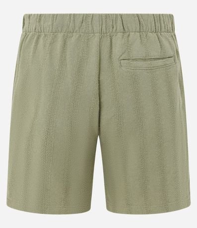 Bermuda en Algodón con Textura y Cintura Elástica 2
