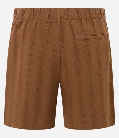 Bermuda en Algodón con Textura y Cintura Elástica 7