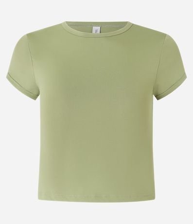 Blusa Básica en Poliamida con Manga Corta