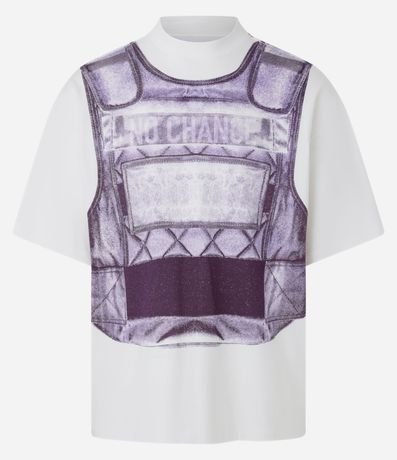 Remera Oversized con Estampa de Chaleco 5