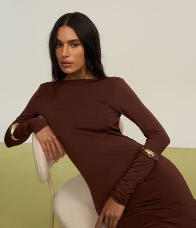 Vestido New Midi con Escote en la Espalda y Abertura 5