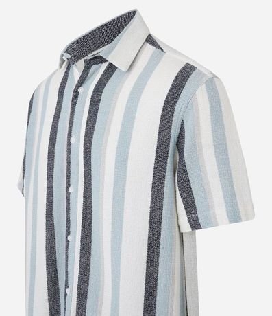 Camisa en Algodón Texturizada con Estampa Rayas 8