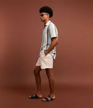 Camisa en Algodón Texturizada con Estampa Rayas 2