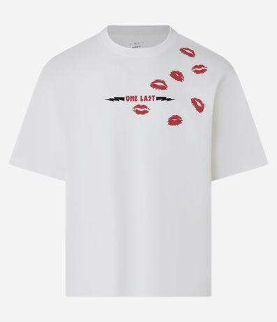 Remera Boxy con Estampa Kiss