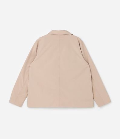 Campera Trench Coat Crpped en Gabardine con Botones Curve & Plus Size 6