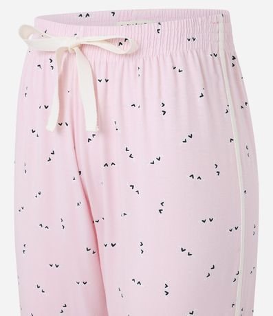 Pantalón de Pijama en Viscosa Estampada de Gafitas 6