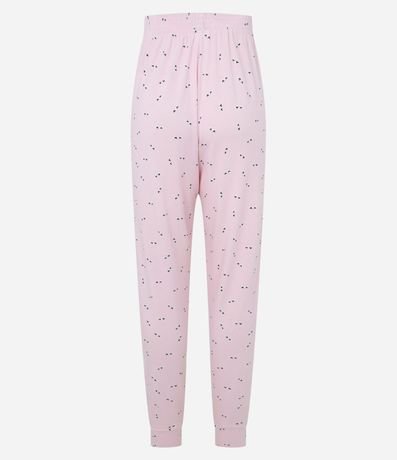 Pantalón de Pijama en Viscosa Estampada de Gafitas 7