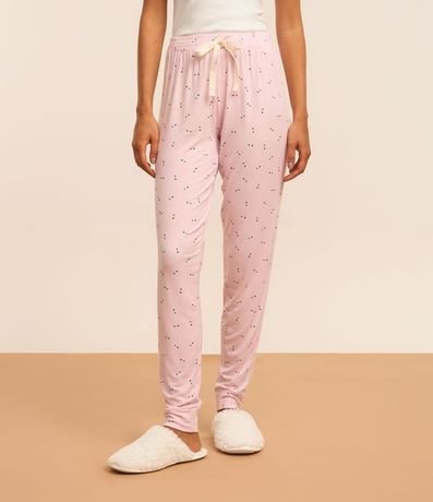 Pantalón de Pijama en Viscosa Estampada de Gafitas 2