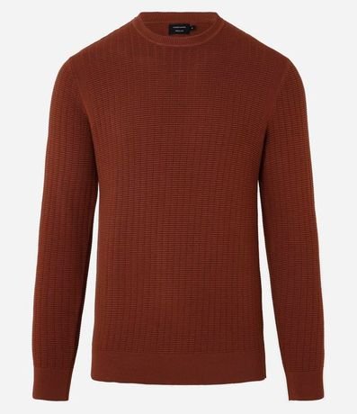 Suéter en Malla con Textura de Cuadros Grid 5