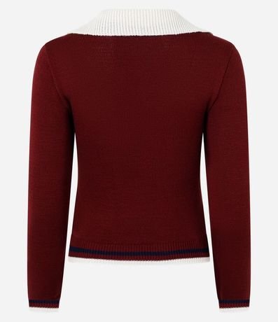 Blusa en Punto con Cuello Polo y Bordado Brooklyn 6