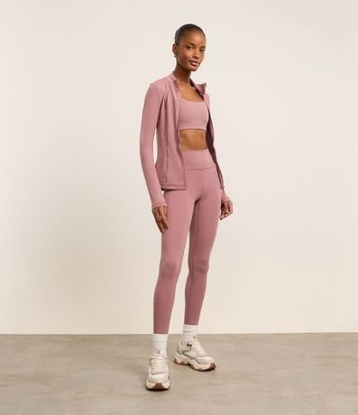 Campera Deportiva en Microfibra con Recortes y Bolsillos 2