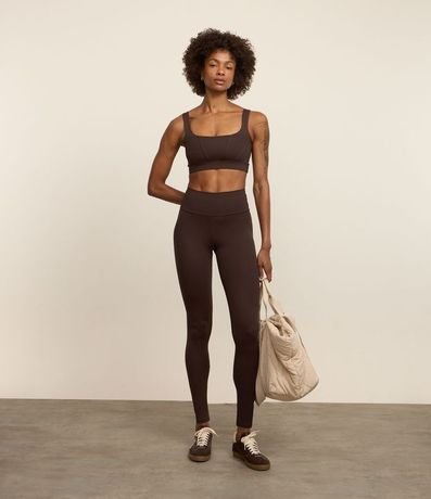 Pantalón Deportivo Legging en Microfibra con Tiro Alto