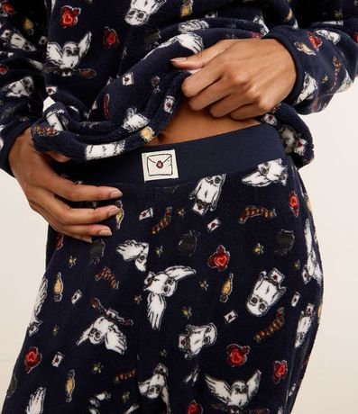 Pijama Largo en Fleece con Estampa Búho Edwiges Harry Potter 3