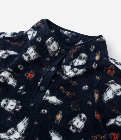 Pijama Largo en Fleece con Estampa Búho Edwiges Harry Potter 5