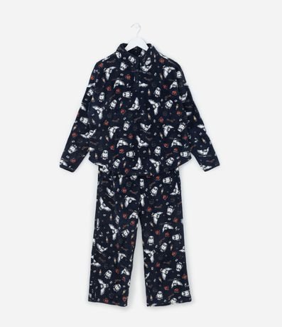 Pijama Largo en Fleece con Estampa Búho Edwiges Harry Potter