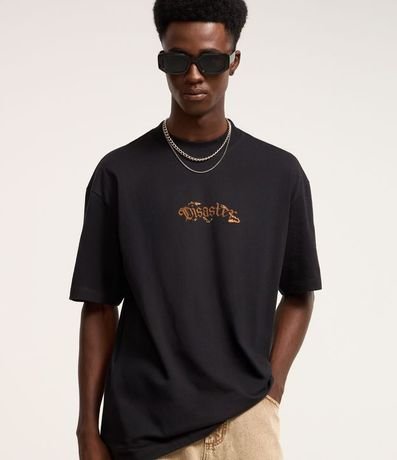 Remera Relaxed con Estampa Disaster