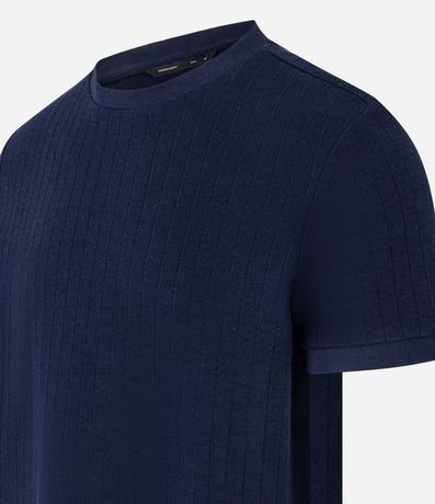 Remera Slim en Algodón con Textura Acanalada 6