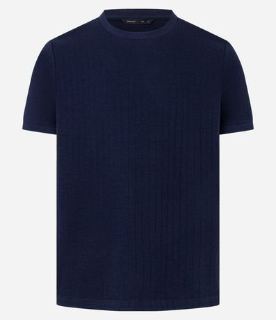 Remera Slim en Algodón con Textura Acanalada 7