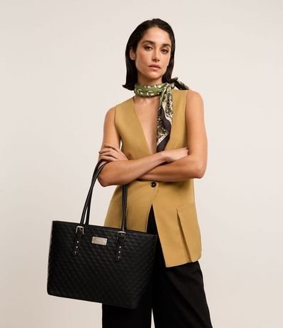 Bolsa Shopper Grande con Textura y Detalles en la Asa 1