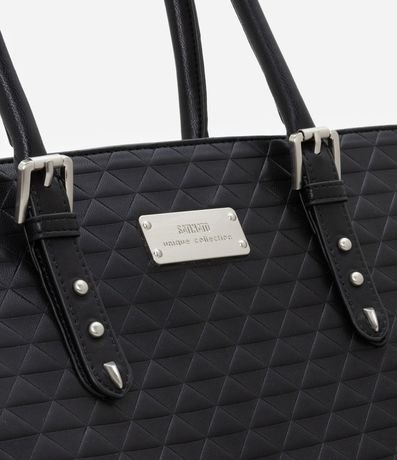 Bolsa Shopper Grande con Textura y Detalles en la Asa 6