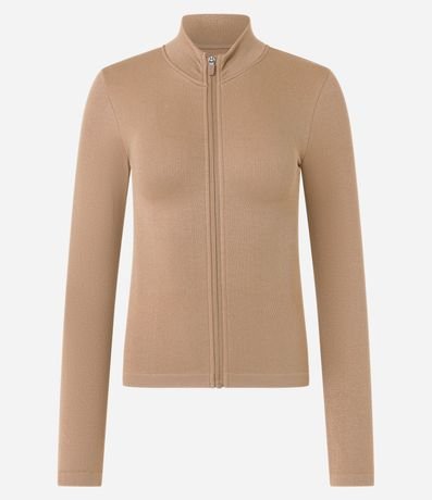 Campera Deportiva Seamless con Cuello Alto 4