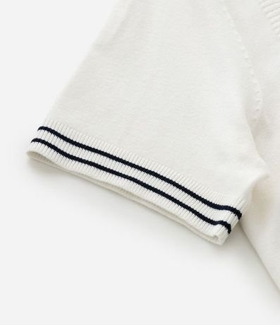 Camisa Polo Slim en Punto con Estampa Rayada y Cremallera en el Cuello 13