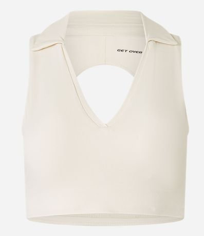 Top Sin Copa Deportivo en Microfibra con Cuello Polo y Abertura en la espalda 5