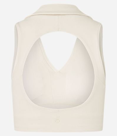 Top Sin Copa Deportivo en Microfibra con Cuello Polo y Abertura en la espalda 6