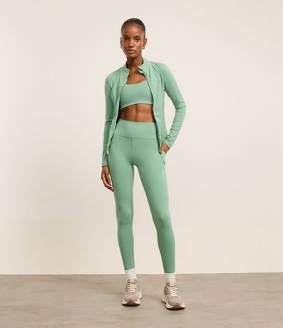 Calca Legging Deportiva en Microfibra con Bolsillos