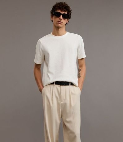 Pantalón Wide Leg con Bolsillo y Friso Sastre 4