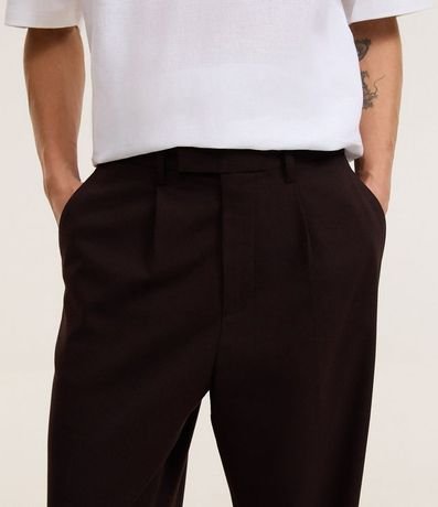 Pantalón Wide Leg con Bolsillo y Friso Sastre 3