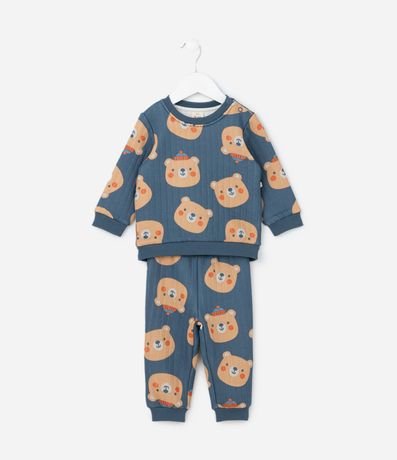Conjunto Infantil en Capitoneada Estampa Ositos - Talle 0 a 18 meses 1