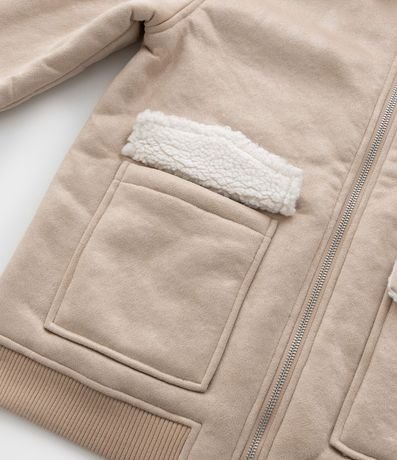 Campera Infantil en Suedine con Forro Sherpa - Talle 5 a 14 años 5