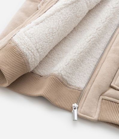 Campera Infantil en Suedine con Forro Sherpa - Talle 5 a 14 años 6