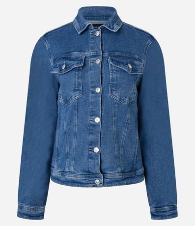 Campera Trucker en Jeans con Bolsillos 7