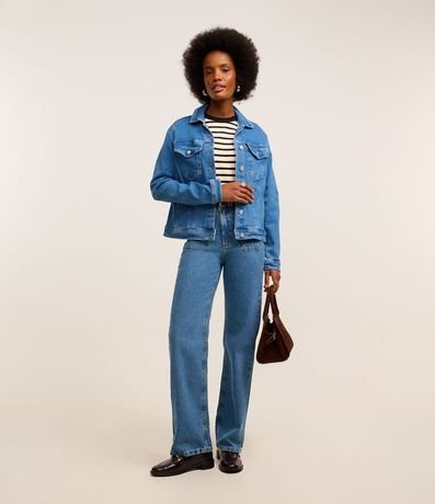 Campera Trucker en Jeans con Bolsillos 2