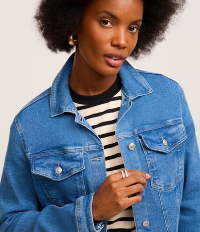 Campera Trucker en Jeans con Bolsillos 3